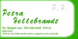 petra hellebrandt business card